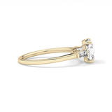 Cushion Three Stone Lab Grown Diamond Engagement Ring