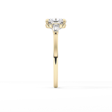 Cushion Three Stone Lab Grown Diamond Engagement Ring