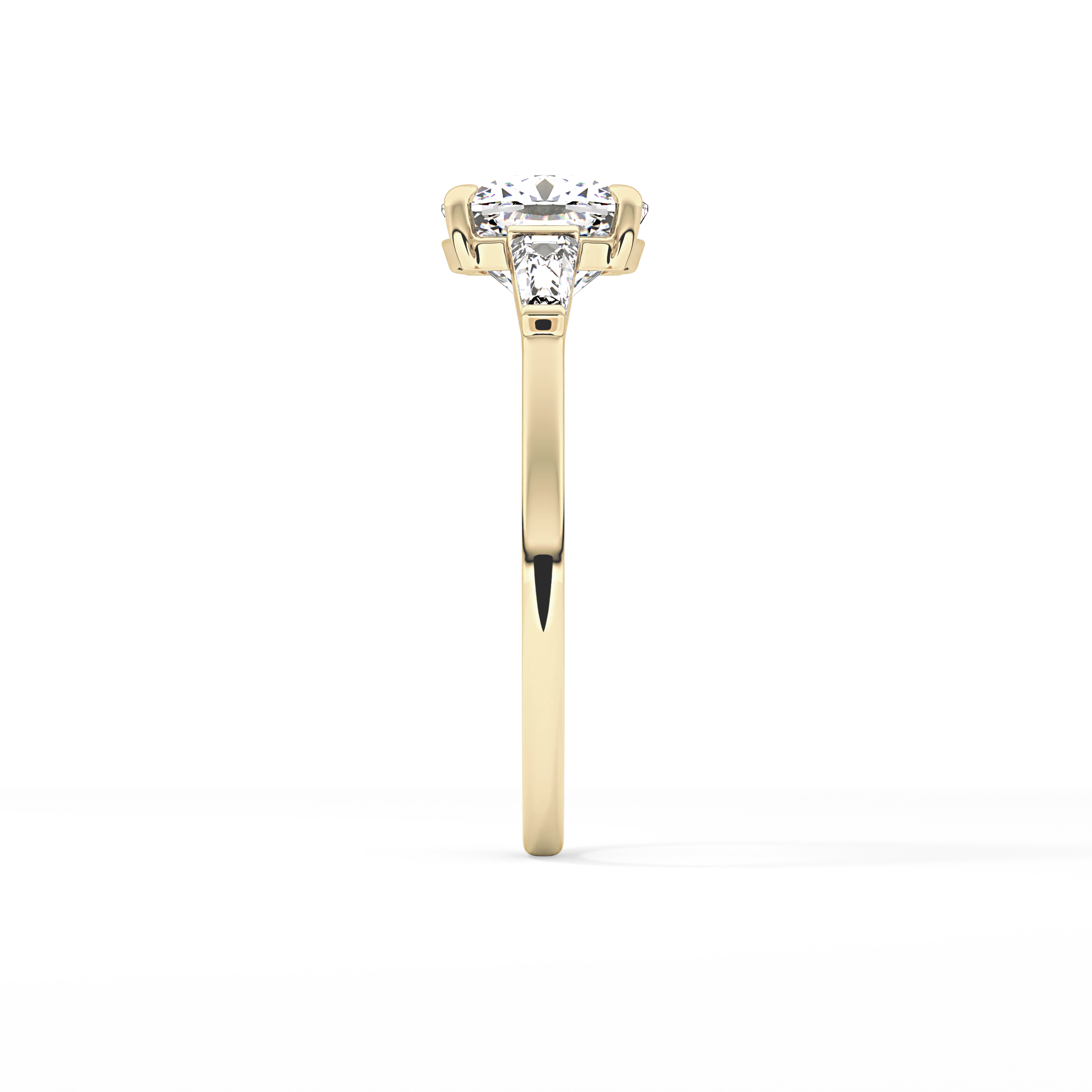 Cushion Three Stone Lab Grown Diamond Engagement Ring