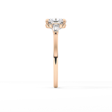 Cushion Three Stone Lab Grown Diamond Engagement Ring