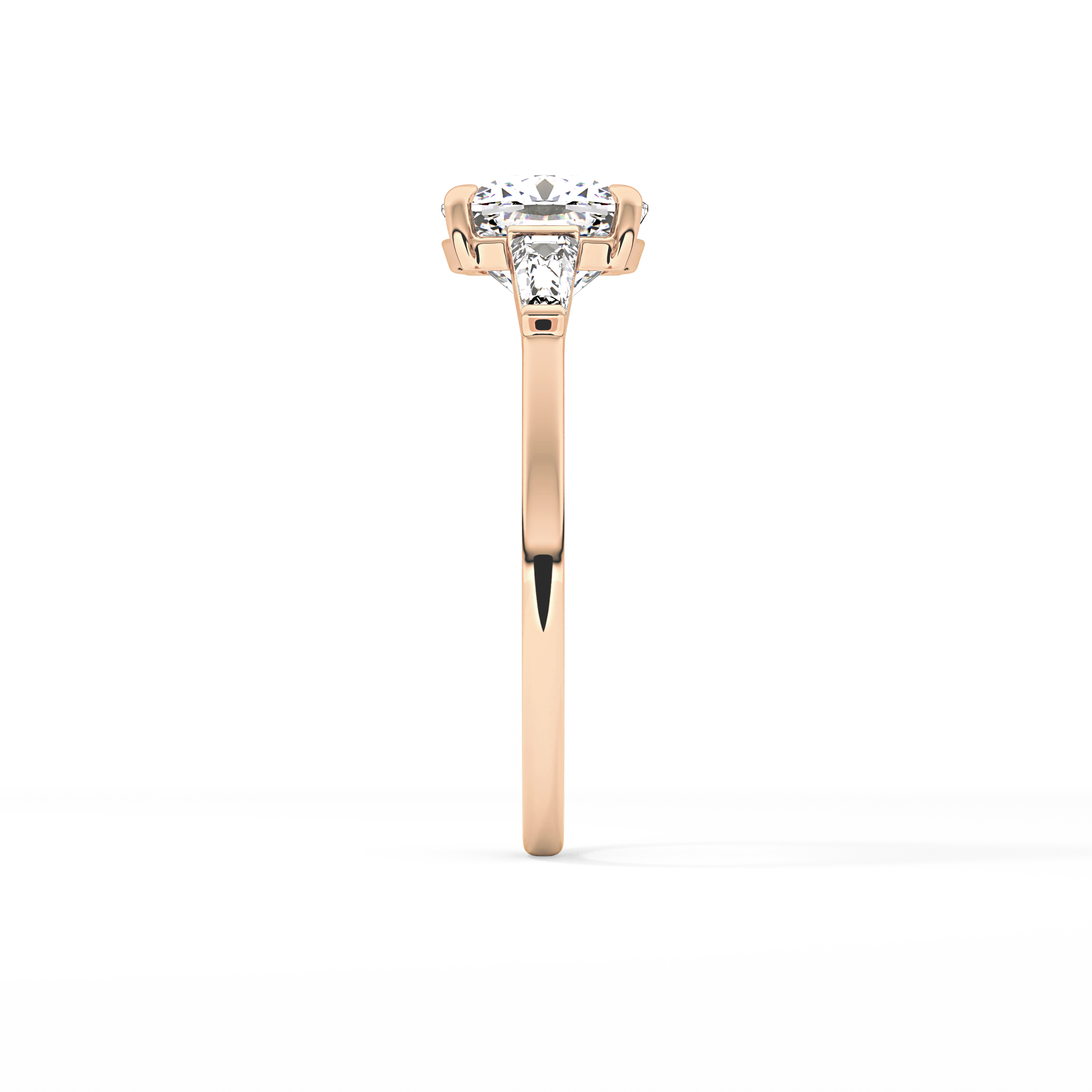 Cushion Three Stone Lab Grown Diamond Engagement Ring