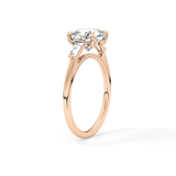 Cushion Three Stone Lab Grown Diamond Engagement Ring