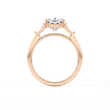 Cushion Three Stone Lab Grown Diamond Engagement Ring