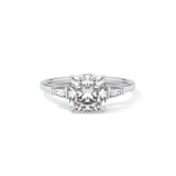 Cushion Three Stone Lab Grown Diamond Engagement Ring
