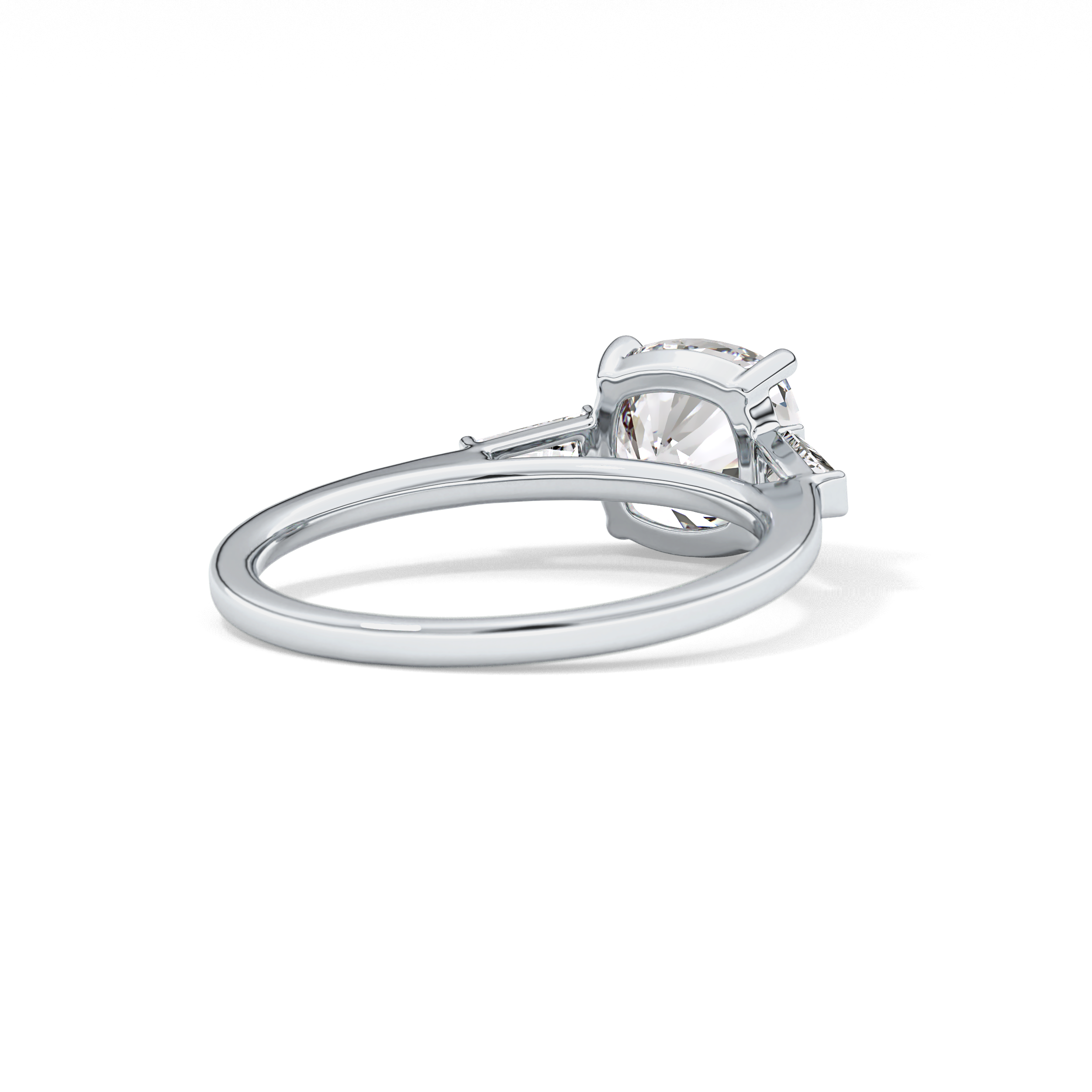 Cushion Three Stone Lab Grown Diamond Engagement Ring