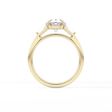 Oval  Three Stone Lab Grown Diamond Engagement Ring