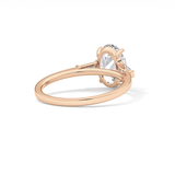 Oval  Three Stone Lab Grown Diamond Engagement Ring