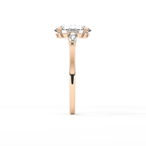 Oval  Three Stone Lab Grown Diamond Engagement Ring