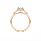 Oval  Three Stone Lab Grown Diamond Engagement Ring