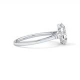 Oval  Three Stone Lab Grown Diamond Engagement Ring