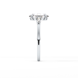 Oval  Three Stone Lab Grown Diamond Engagement Ring