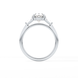 Oval  Three Stone Lab Grown Diamond Engagement Ring