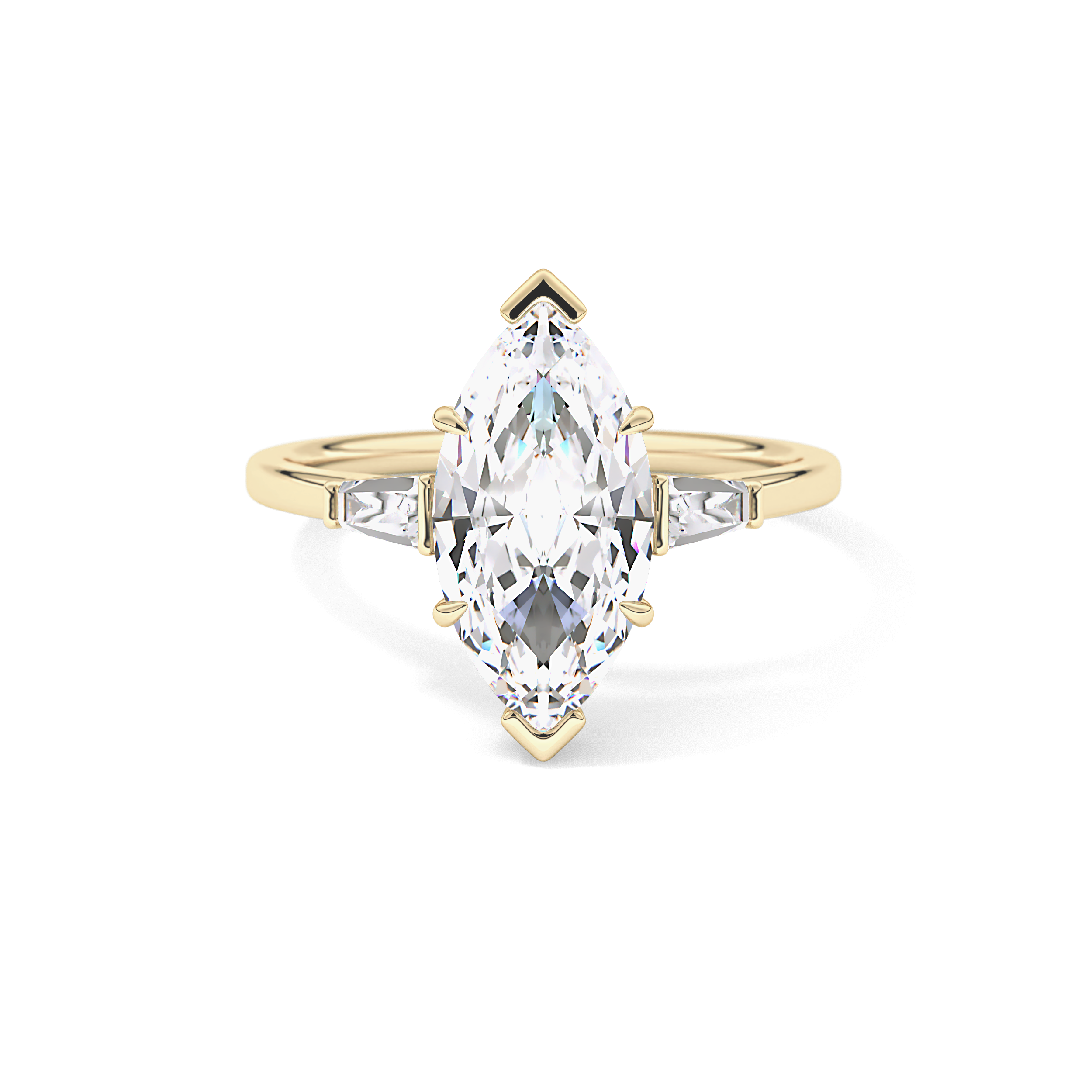 Marquise Three Stone Lab Grown Diamond Engagement Ring