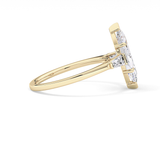 Marquise Three Stone Lab Grown Diamond Engagement Ring