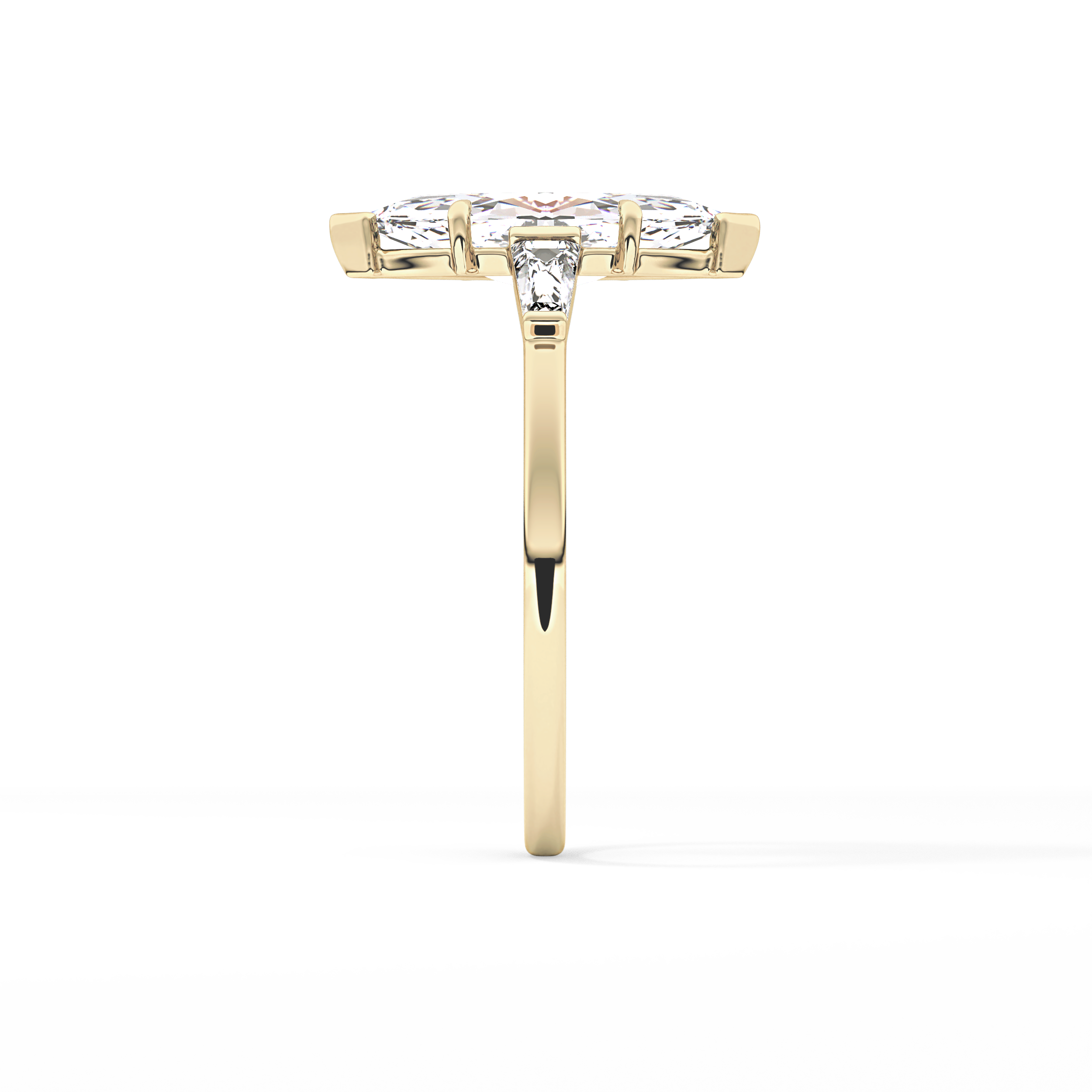 Marquise Three Stone Lab Grown Diamond Engagement Ring