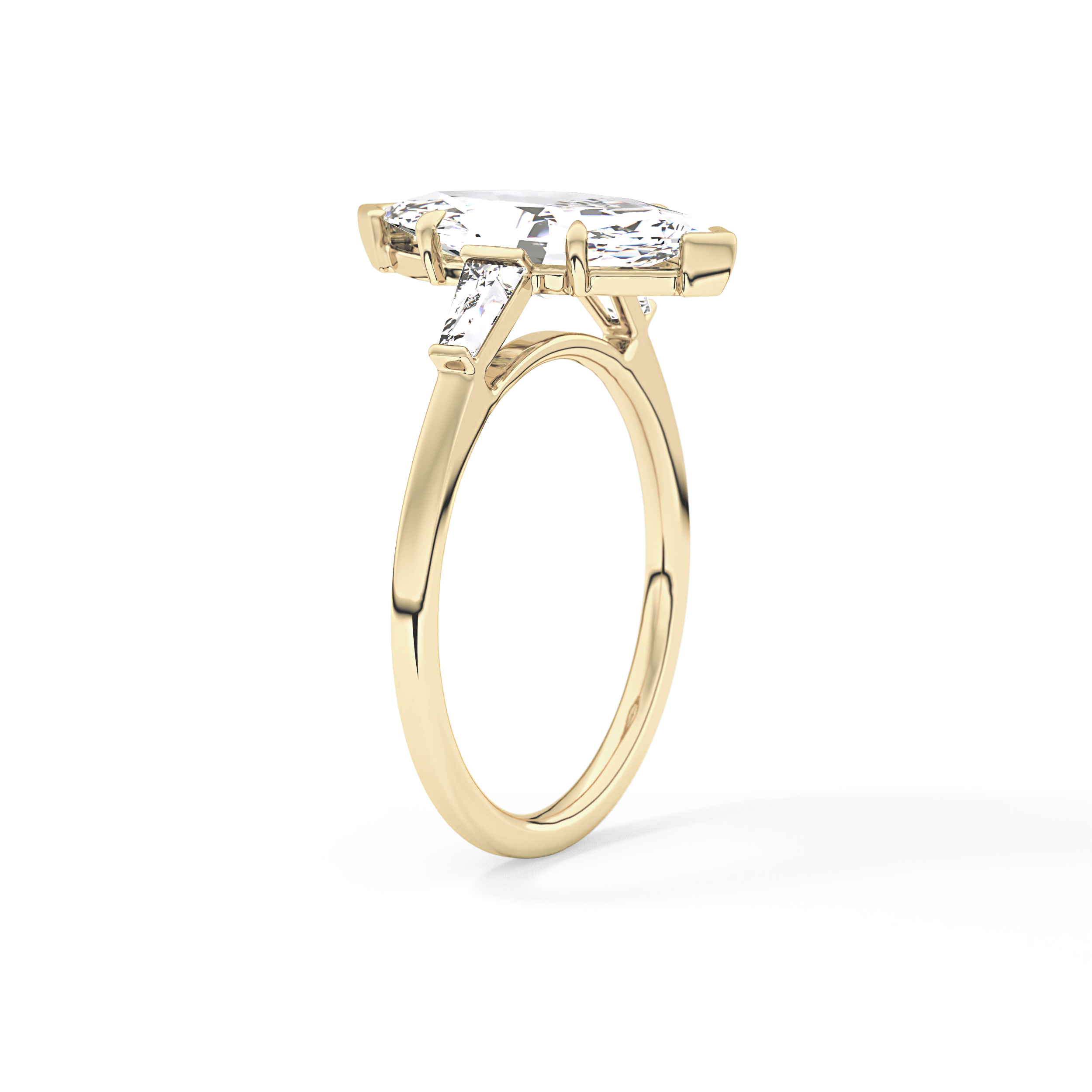 Marquise Three Stone Lab Grown Diamond Engagement Ring