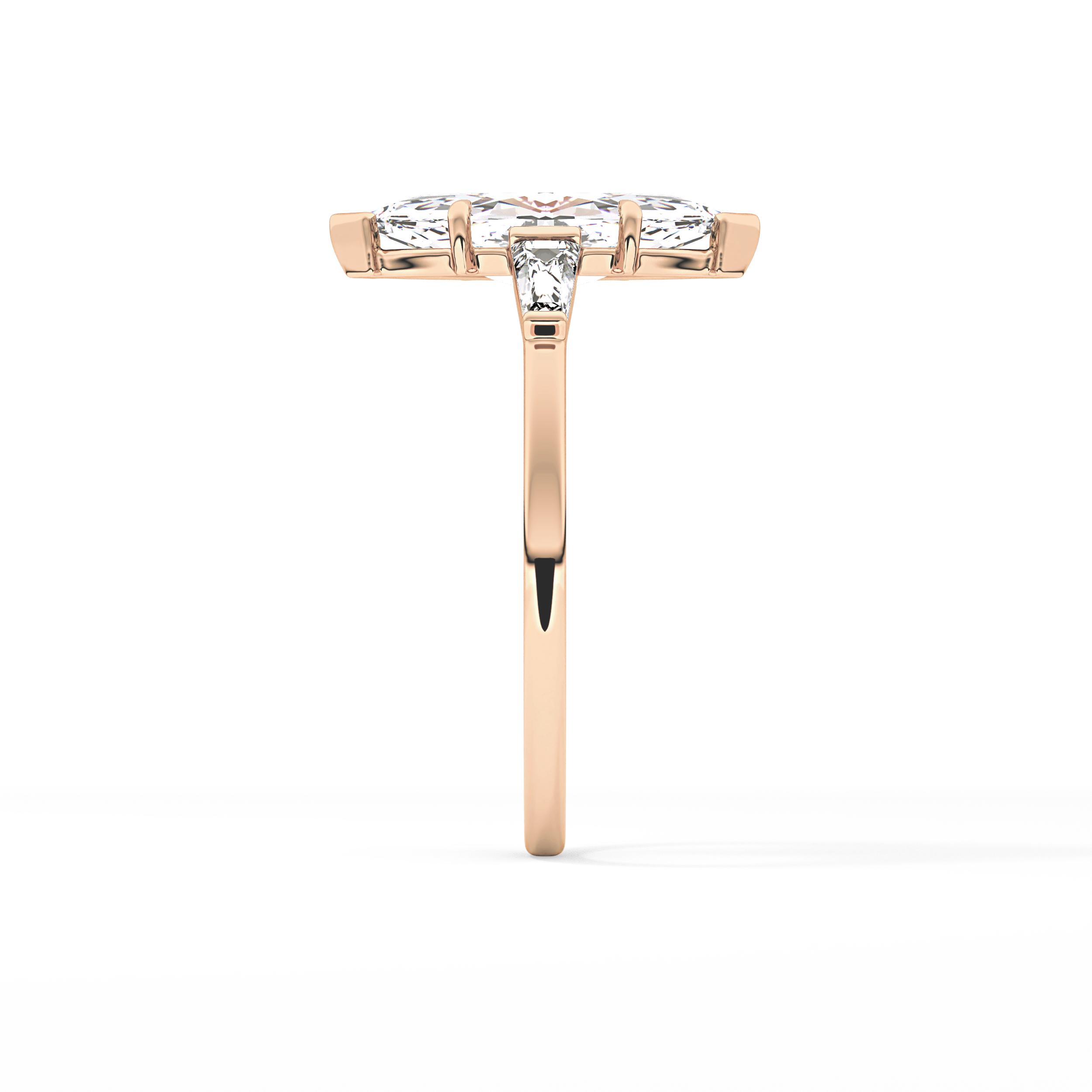 Marquise Three Stone Lab Grown Diamond Engagement Ring