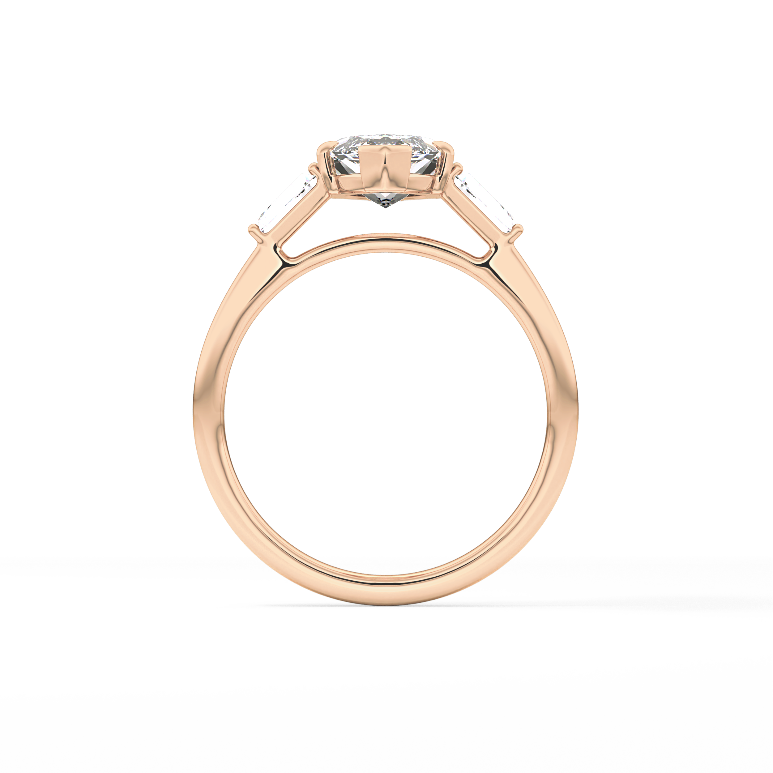 Marquise Three Stone Lab Grown Diamond Engagement Ring