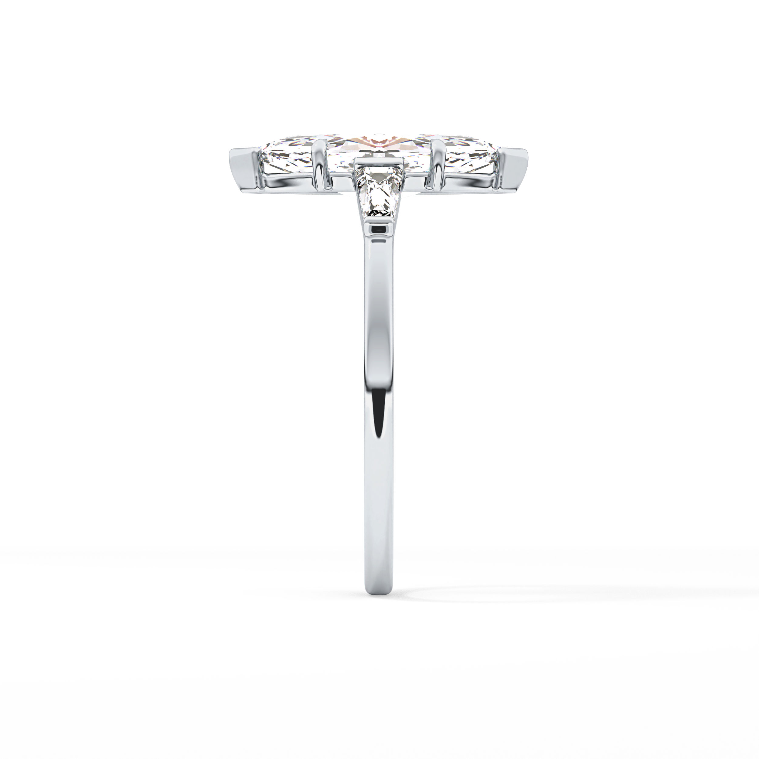 Marquise Three Stone Lab Grown Diamond Engagement Ring