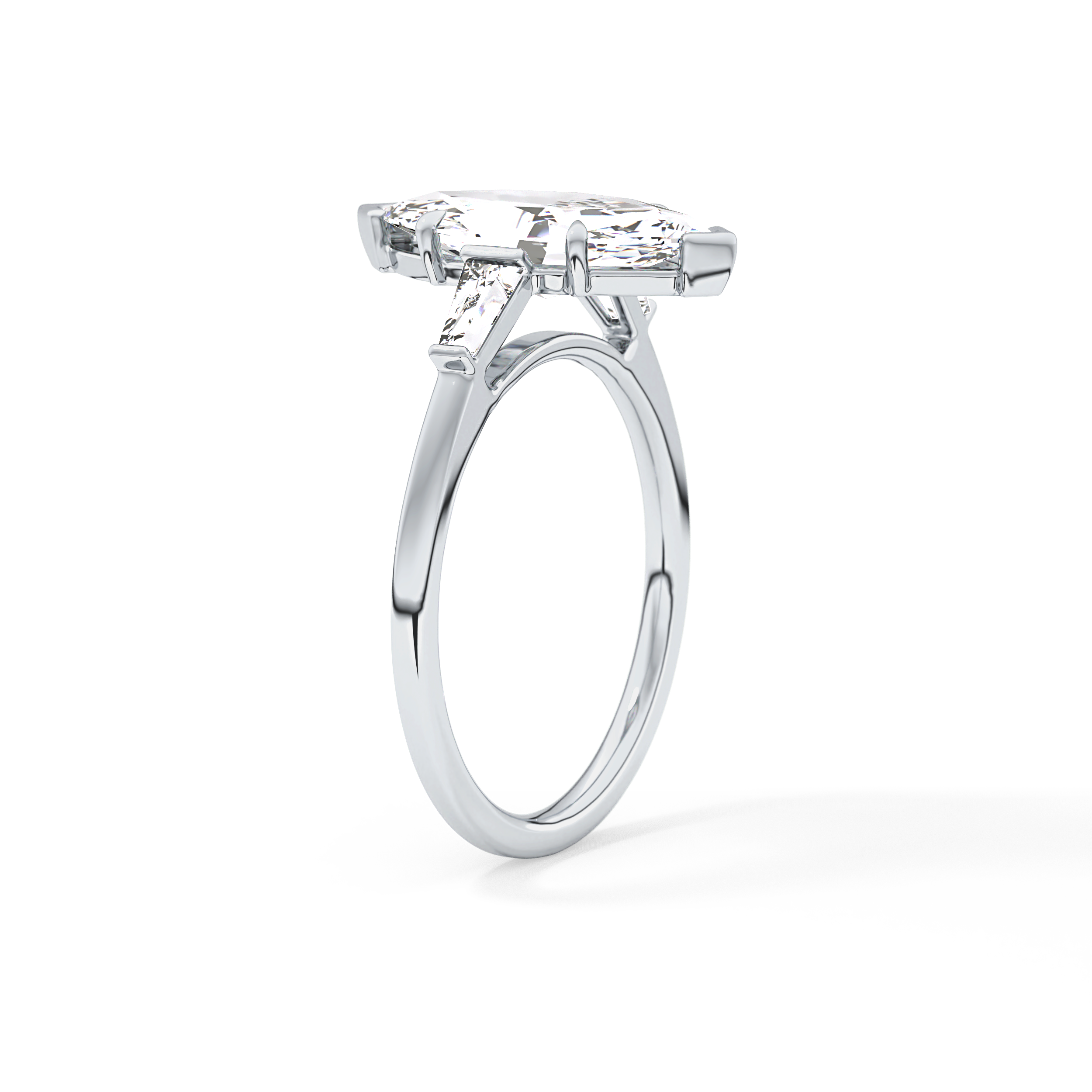 Marquise Three Stone Lab Grown Diamond Engagement Ring