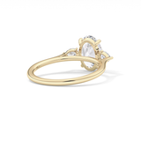 Oval Three Stone Lab Grown Diamond Engagement Ring