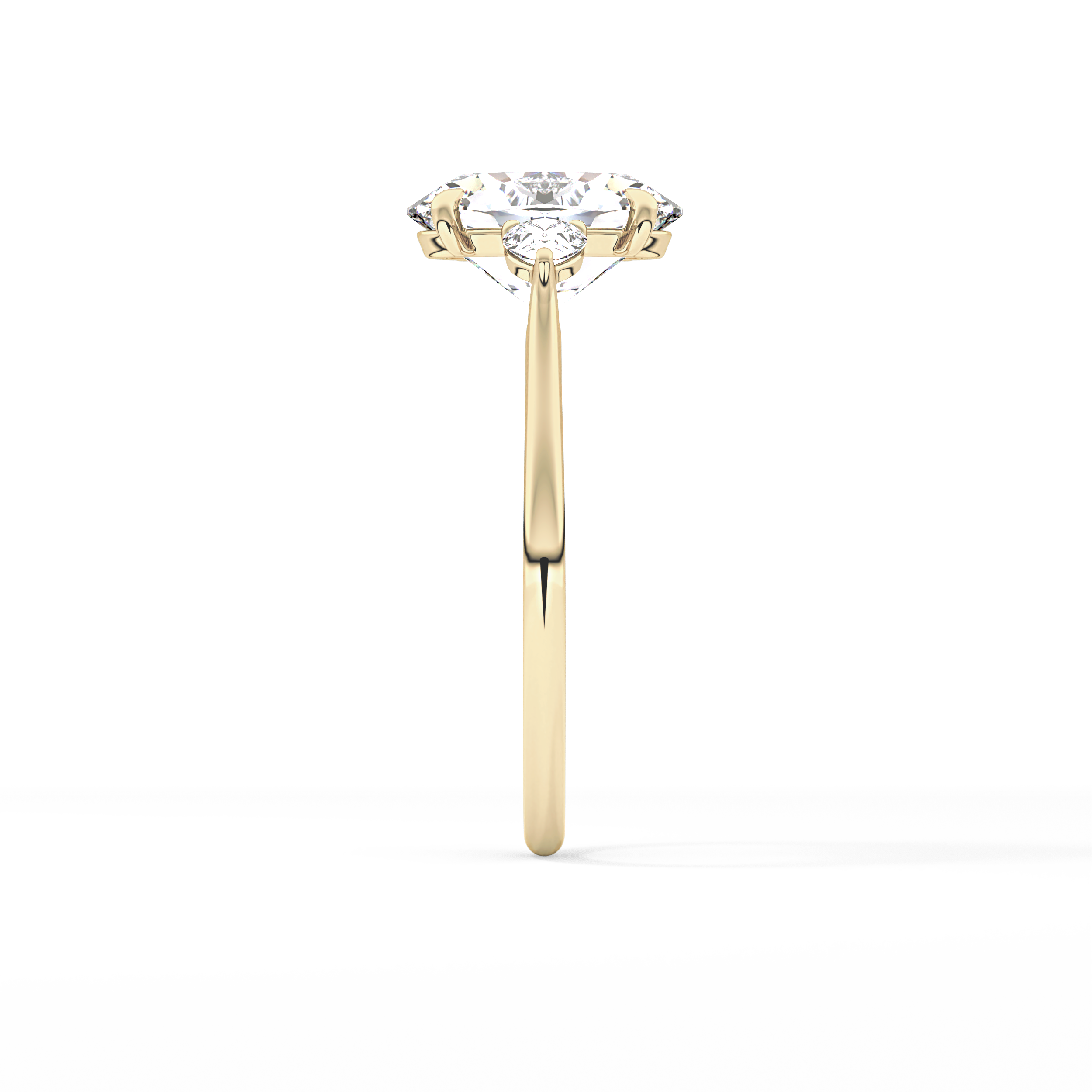Oval Three Stone Lab Grown Diamond Engagement Ring