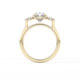 Oval Three Stone Lab Grown Diamond Engagement Ring