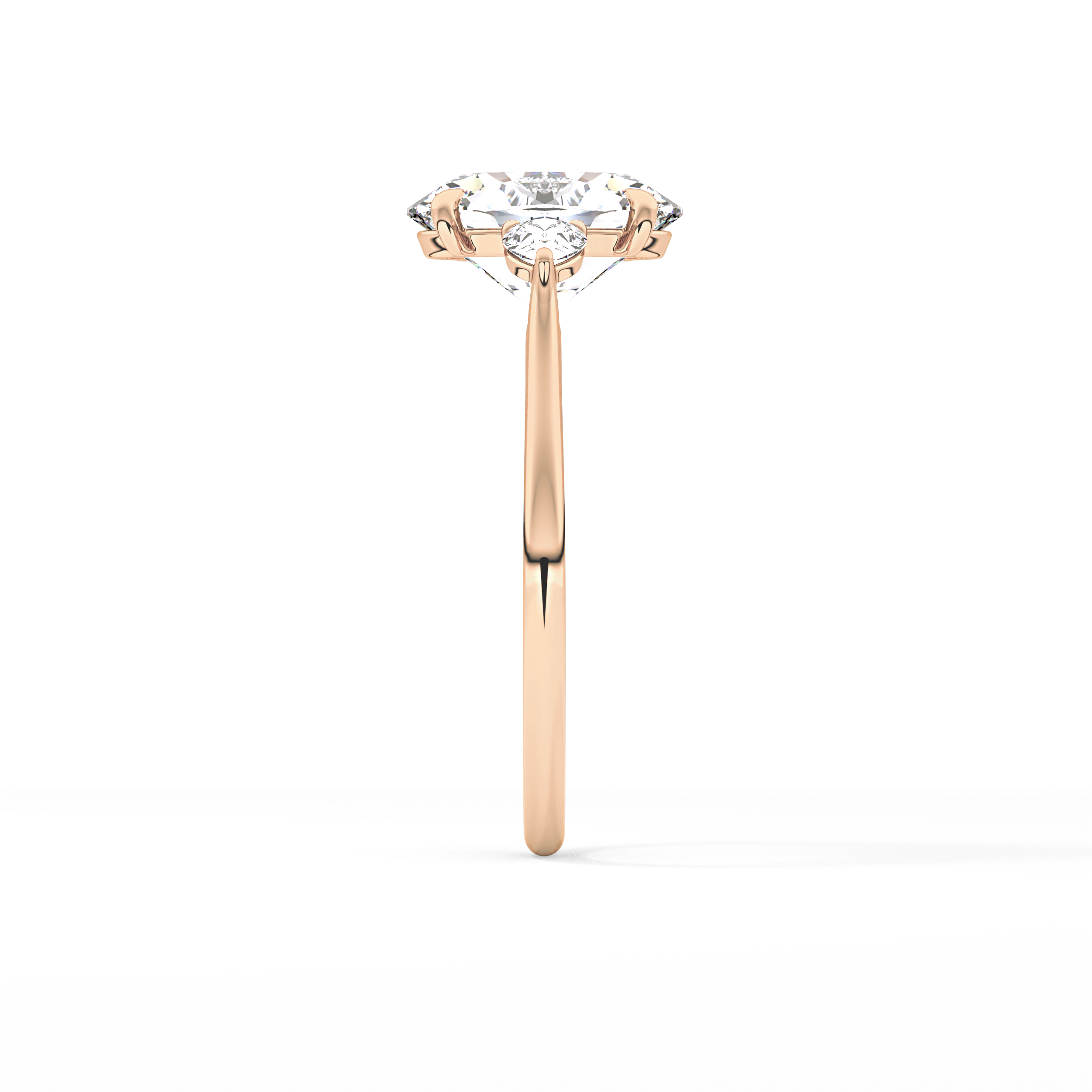 Oval Three Stone Lab Grown Diamond Engagement Ring