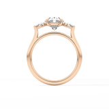Oval Three Stone Lab Grown Diamond Engagement Ring