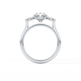 Oval Three Stone Lab Grown Diamond Engagement Ring