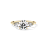 Round Three Stone Lab Grown Diamond Engagement Ring