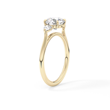 Round Three Stone Lab Grown Diamond Engagement Ring