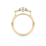 Round Three Stone Lab Grown Diamond Engagement Ring