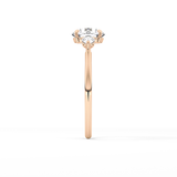 Round Three Stone Lab Grown Diamond Engagement Ring