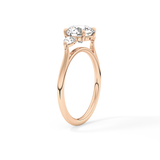 Round Three Stone Lab Grown Diamond Engagement Ring