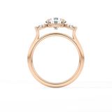 Round Three Stone Lab Grown Diamond Engagement Ring