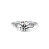 Round Three Stone Lab Grown Diamond Engagement Ring