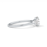 Round Three Stone Lab Grown Diamond Engagement Ring