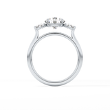 Round Three Stone Lab Grown Diamond Engagement Ring
