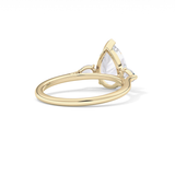 Pear Three Stone Lab Grown Diamond Engagement Ring