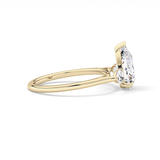 Pear Three Stone Lab Grown Diamond Engagement Ring