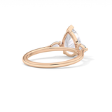Pear Three Stone Lab Grown Diamond Engagement Ring