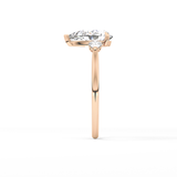 Pear Three Stone Lab Grown Diamond Engagement Ring