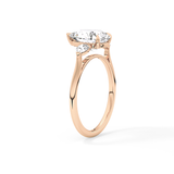 Pear Three Stone Lab Grown Diamond Engagement Ring