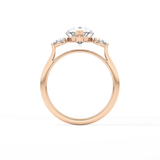 Pear Three Stone Lab Grown Diamond Engagement Ring