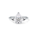 Pear Three Stone Lab Grown Diamond Engagement Ring
