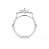 Pear Three Stone Lab Grown Diamond Engagement Ring