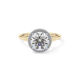 Round Halo & Split Shank Lab Grown Diamond Engagement Ring