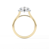 Round Halo & Split Shank Lab Grown Diamond Engagement Ring