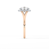 Round Halo & Split Shank Lab Grown Diamond Engagement Ring